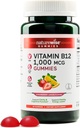 NatureWise Vitamin B12 Gummies for Adults, 1000 mcg - Strawberry Lemon Flavor - Stöder daglig energi, mental klarhet, kognitiv funktion - Vegan, glutenfri, icke-GMO - 60 greve