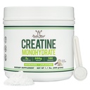 Kreatinmonohydratpulver 1.1lbs (100 portioner av 5 gram vardera - Tredjepartstestade mikroniserade kreatinpulver) (med Scoop) (Creatina Monohidratada) av Double Wood