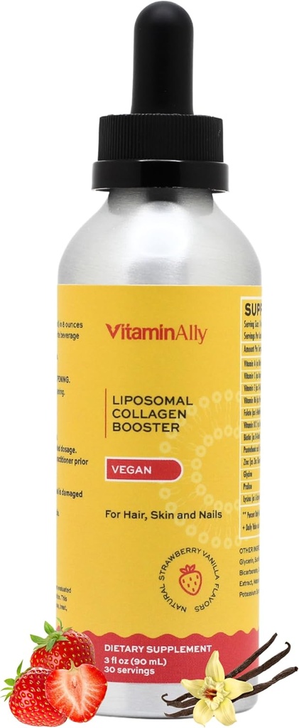 Vegan Liposomal Liquid Collagen Booster Drops ... tukee terveitä hiuksia, ihoa ja kynsiä...