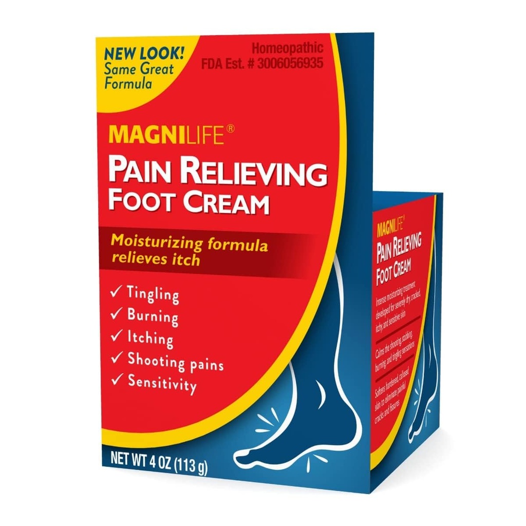 Magni Life DB Pain Relieve Foot Cream, 4 Ounce Each (2)