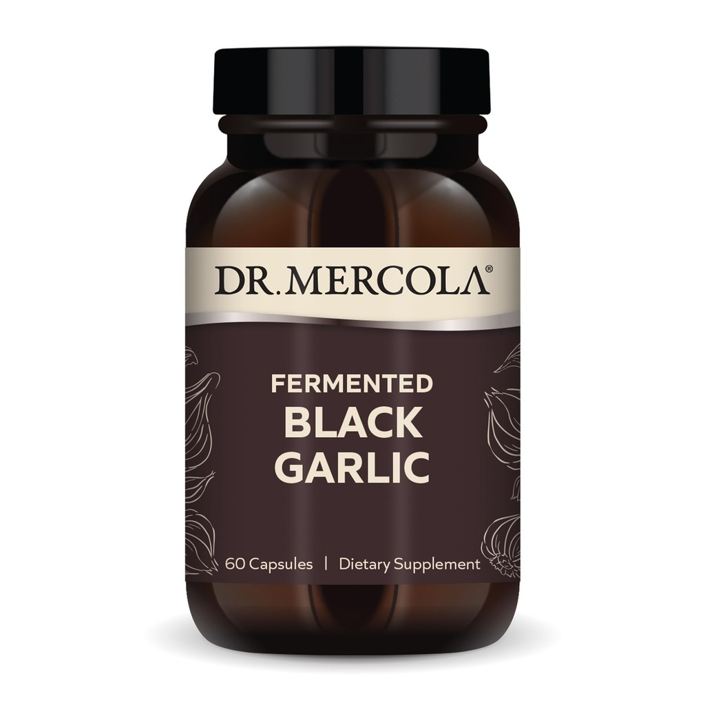 Tohtori Mercola Fermented Mustavalkosipuli - Antioksidantti täydentää - varten Immuuni, Cellular & Heart Health Support - Sisältää S-allyyli-kysteiini - ei-GMO, Gluteeniton & soija-vapaa - 60 kapselia (30 tarjoilua)