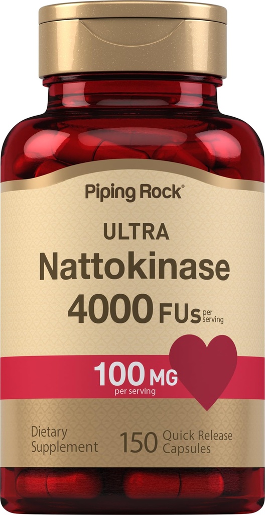 Piping Rock Nattokinaasi Supplement 4000 FU ... 100mg... 150 kapselia...