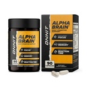ONNIT Alpha Brain Nootropic Brain Supplement for Focus, Memory, Mental Clarity, Cognitive Support med L-Theanine och Vitamin B6, 90 Count