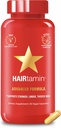 HAIRtamin Vegan Hair Vitamins för snabbare hårtillväxt | All Natural Biotin Hair Growth Vitamin Capsules för att stödja hälsosam hår hud och naglar | Kan minska håravfall & gallring | 30 kapslar