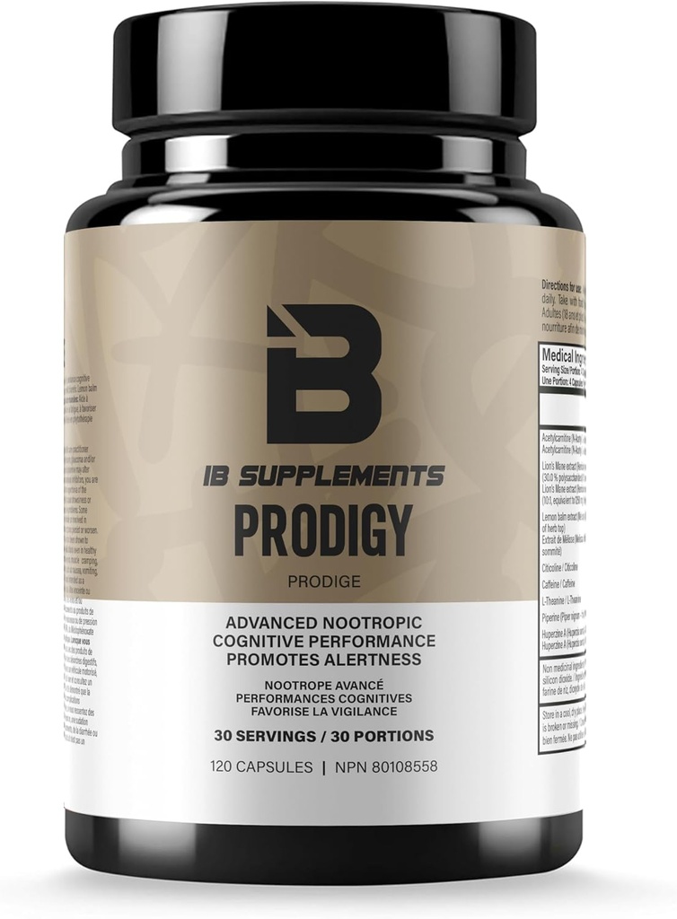 Iron Brothers Brain Boosting Supplement for Focus Factor, Energy & Concentration | Alpha Brain Supplement för att förbättra minnet med Lion's Main-CDP-Choline - Nootropic | 120 kapslar