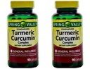 Spring Valley Standerdized Complex Turmeric Curcumin Ravintolisäkapselit, 500 mg, 90 luku, 2 pm