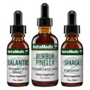 NutraMediax Detox Support Bundle - Sealantro (Chlorella, Cilantro Leaf & Pacific Cold-Water Red Seaweed), Sparga (Astragalus) & Burbur Pinella Otteita puhdistus- ja detox-tukeen - 3-Piece Set