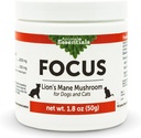 Animal Essentials Focus Lions Mane Mushroom Supplement för hundar och katter - Stöder hjärnhälsa, kognitiv funktion, Hälsosamt immunsvar, Mushroom Powder Extract - 1.8 Oz (Pack av 1)