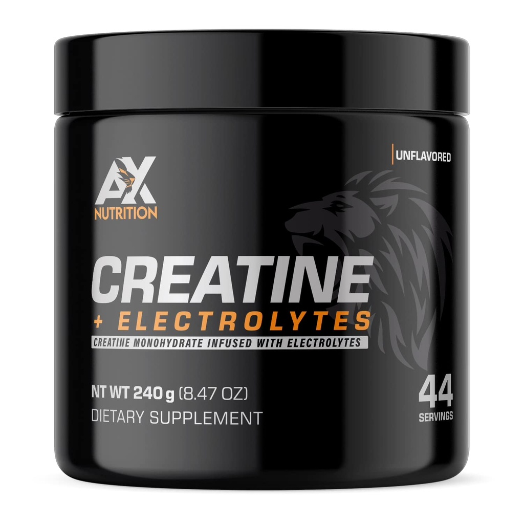 Kreatiini + Elektrolyytit 240g ... 100% puhdasta kreatiinimonohydraattia Elektrolyyteillä...