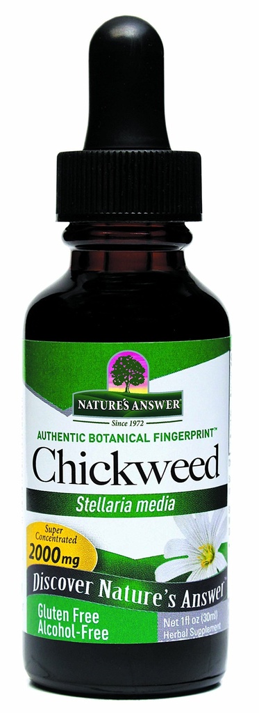 Luonnon vastaus Alkoholiton Chickweed Stelleria Media 2000mg 1oz Extract 