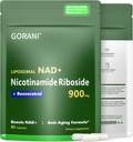Gorani NAD+ Supplement 900MG, Nikotinamidi Ribosidi, Liposomal Resveratrol, Quercetin (1)
