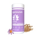 UpNourish Organic Ashwagandha Saffron lisäravinteet probiootit - Stressi helpotus, mielialan parantaja, rauhallinen onnellisia pillereitä tukea Väsymys Focus Clarity kanssa L-Theanine, Rhodiola, 30 vegan kapselit