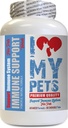 Jag älskar MIN PETS LLC Immune Dog Treats - PET Immune Support - Hundar och Katter - Booster - Hälsosam - Mjölktel för hundar - 60 Behandlingar (1 flaska)