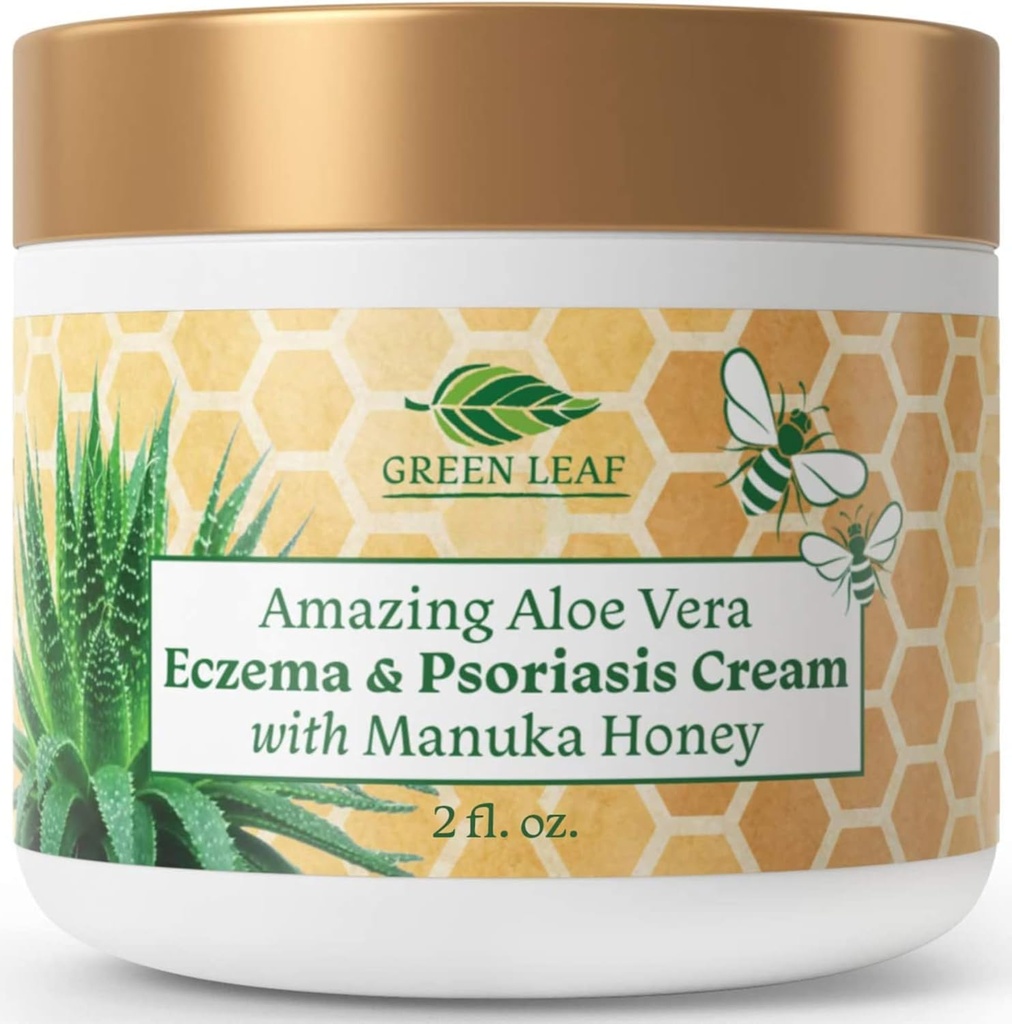 Manuka Honey Ekseema Cream Kosteuttava Lotion hoito Psoriasis Relief - kutiava, kuiva iho Ihottuma Voide - rauhoittava Kosteuttava vauva, lapset, Aikuiset - Korkea vahvuus Body & Face Cream 2oz