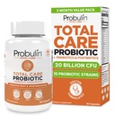 Probulin Total Care Probiotic Supplement, Daily Gut, Digestive och Immune Health Probiotics Capsules för män och kvinnor, 20 miljarder CFU, Vegan, 60 Count Bottle