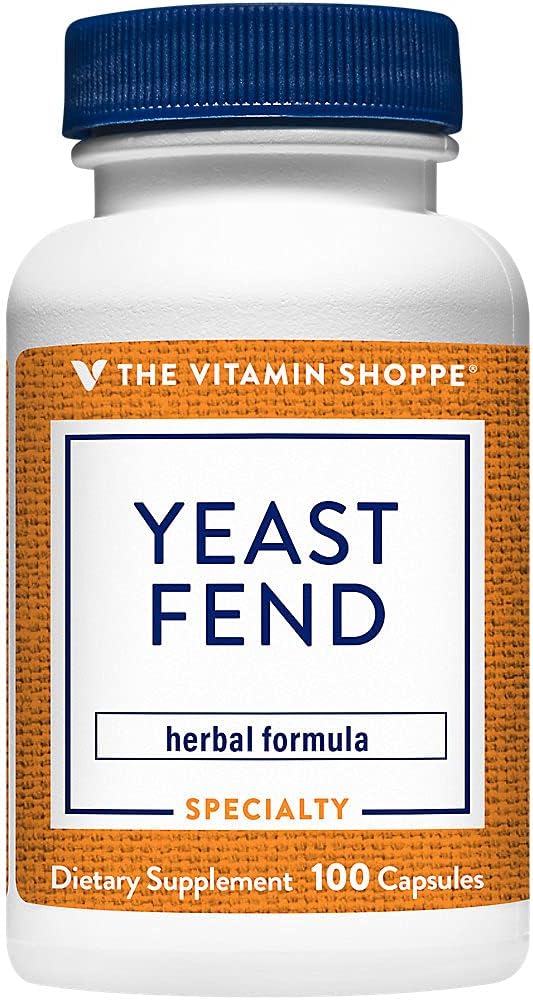 Vitamiini Shoppe Hiiva Fend, kasviperäisten Formula naisille, sisältää kaprylihappoa, Lactobacillus ja Yrtit (100 kapselia)