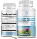 Milk Thistle Supplement Capsules, Liver Health Formula, med Dandelion Root, 10:1 Extract, för Liver Detox Cleanse Support, Digestive & Immune System, 120 Veggie Caps