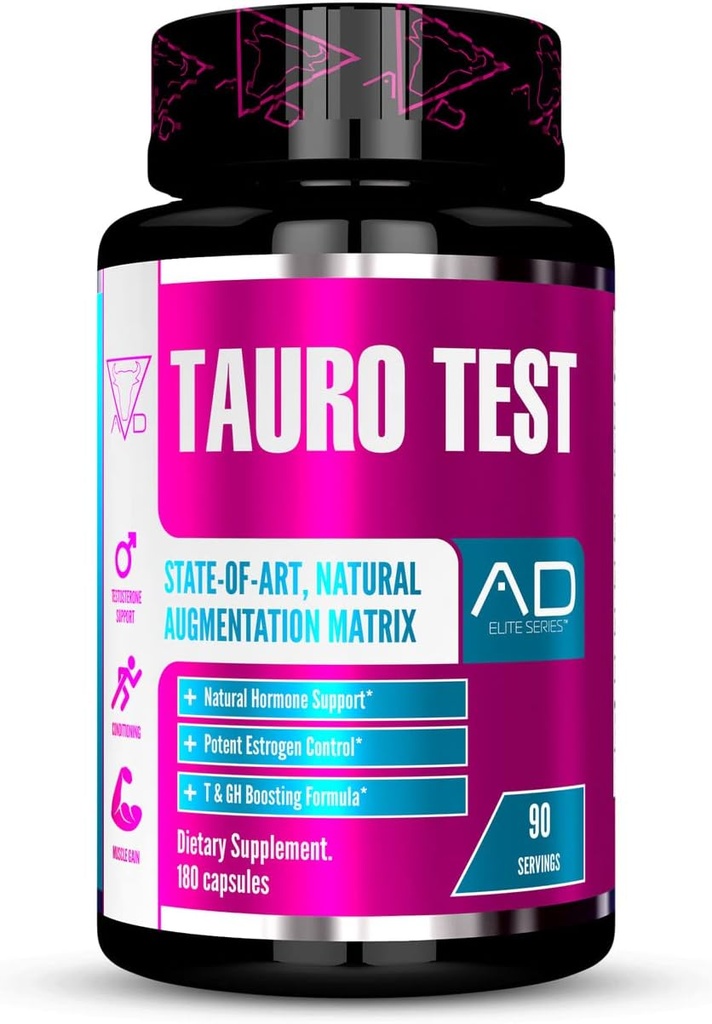 Project AD Tauro Test, Testosteroni tuki, hoito, lisääntynyt lihasten kasvua ja proteiinin varastointi, Hormoni Powerhouse (90 Servings)
