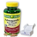 Ashwagandha-500mg Root Powder, 60 kapslar (Pack of 1)