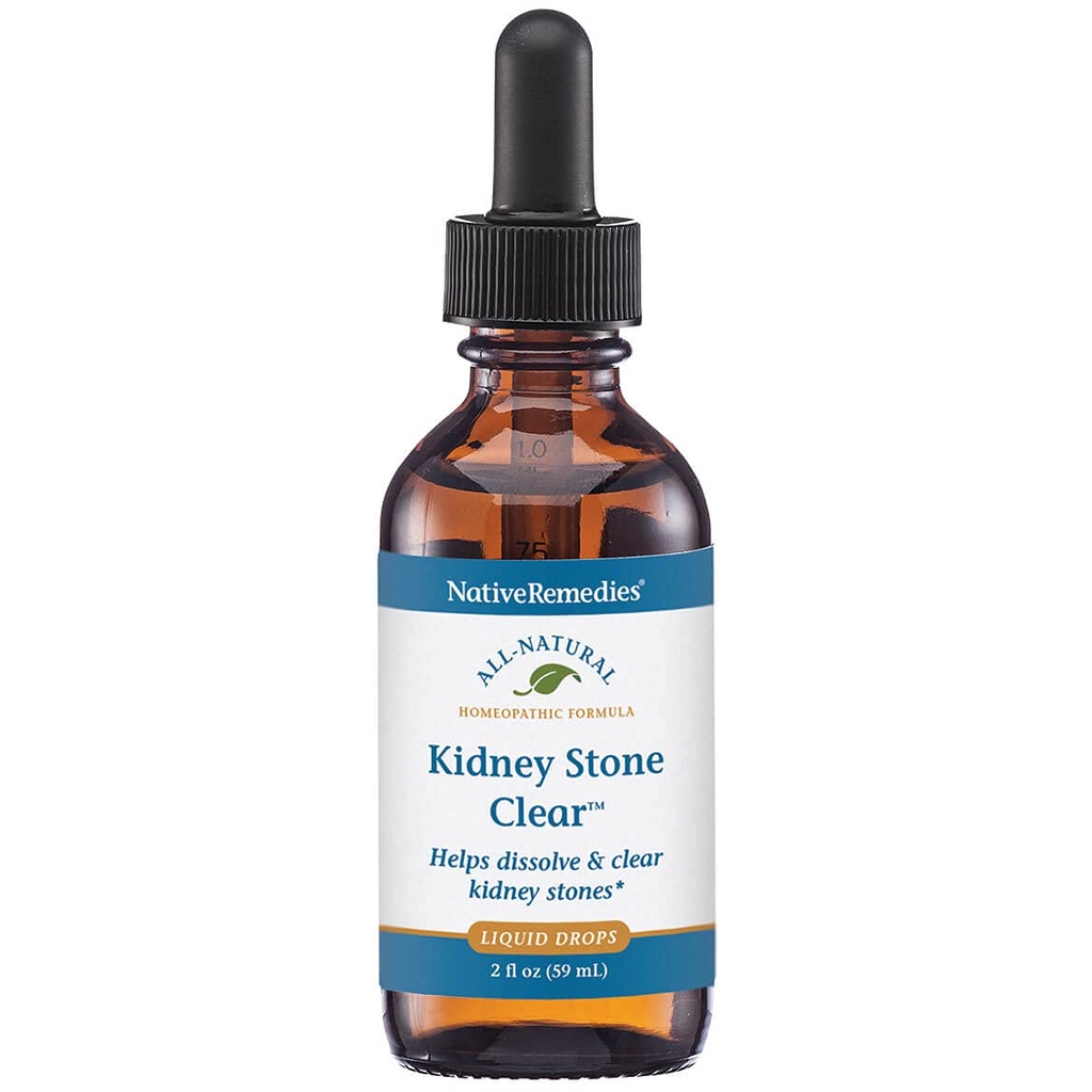 Native Remedies Munuaiskivi kirkas - luonnollinen Homeopaattinen Formula väliaikaisesti auttaa liuottamaan ja kirkas munuaiskiviä - lievittää kipua, pahoinvointia ja oksentelua - 59 ml
