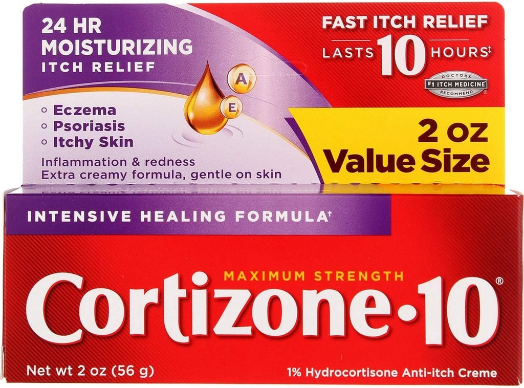 Cortizone-10 Max Strength Cortizone-10 Intensive Healing Formula, 2oz Boxes (Pakki 2)