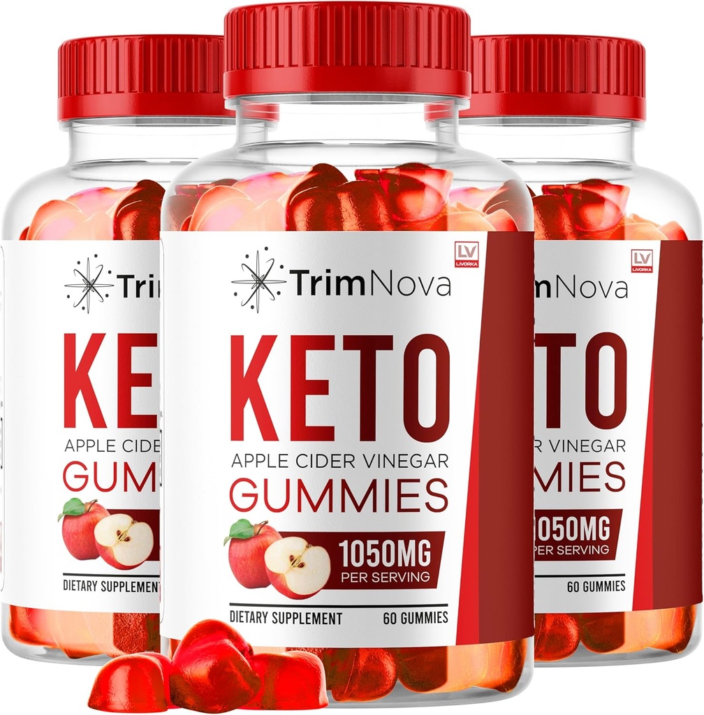 LIVORKA (3 pakkaus) TrimNova Keto ACV Gummies, TrimNova Gummies, TrimNova Keto, TrimNova Keto ACV Gummies, Trimnova, TrimNova Keto Formula, TrimNova Keto ACV Gummies 1050MG, 180 Gummies 3 kuukauden ajan.