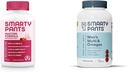 SmartyPants Gummy Multivitamiini naisille 50 ja yli: Omega 3 kalaöljy (EPA/DHA), metyylifolaatti ja monivitamiini miehille, Gummies: Omega 3 kalaöljy (EPA/DHA), metyylifolaatti, CoQ10