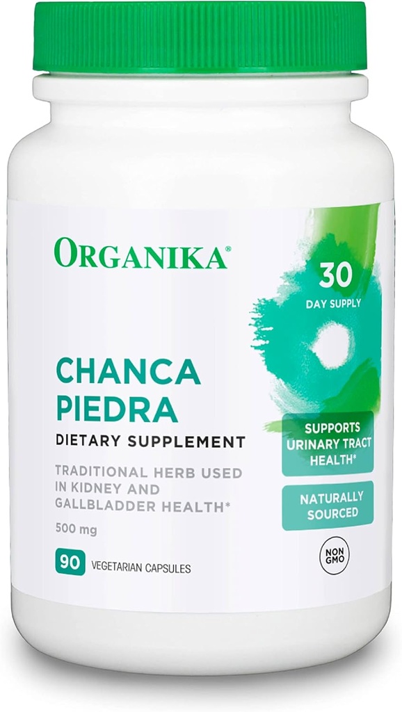 Organika Chanca Piedra 500 mg- Urinary Tract Support, Kidney och Gallbladder Support, Diuretic, Cleansing-90 vcaps