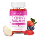 SkinnyFit Laiha Gummies Apple Siideri Viinietikka Gummies w/ The Mother, Terve paino, Immuunin tuki, B9-vitamiini, B12-vitamiini, Punajuuret, Granaattiomena, Vegan-Ystävällinen, 60