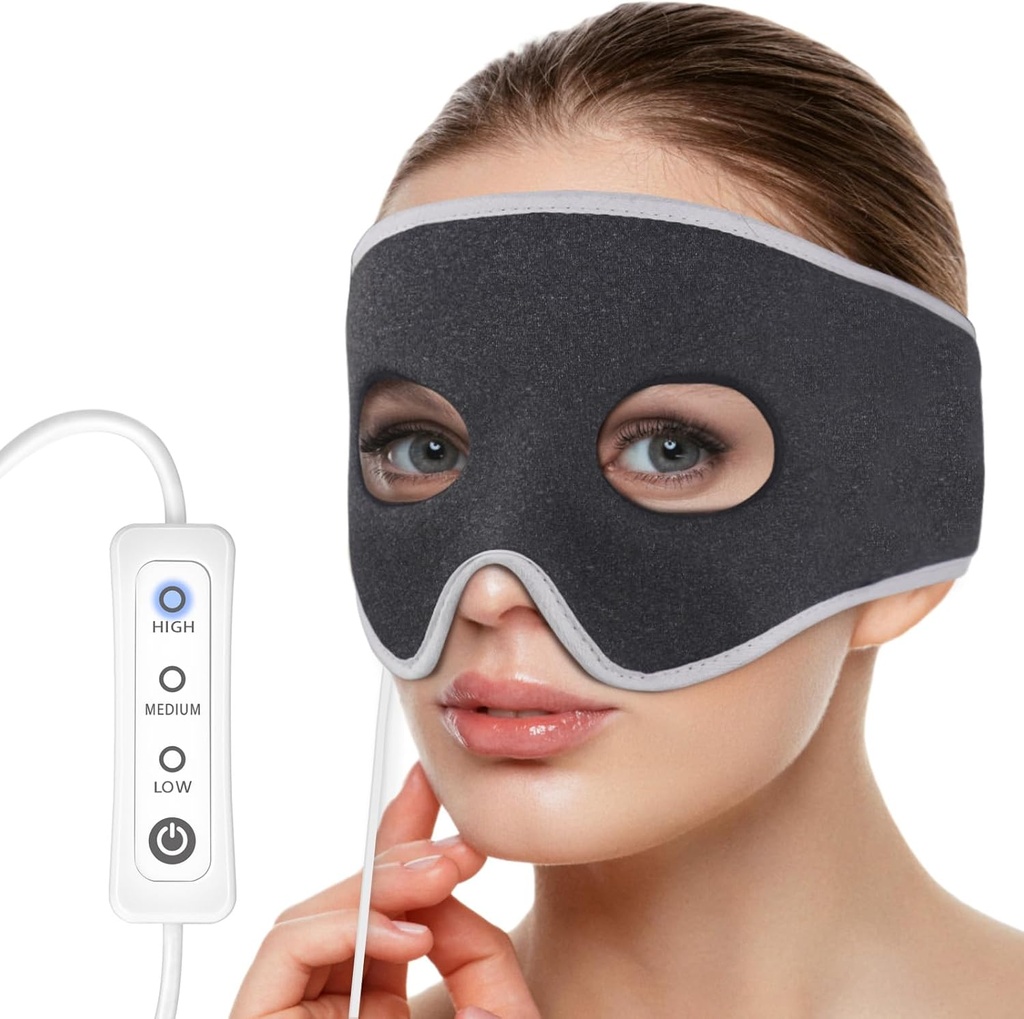 Sinus Pressure Relief Lämmitetty Maski Kasvojen Lämmitys Pad Relieve Sinus Pain, Sinuiitti Hoito, Päänsärky, Nenän ruuhkautuminen, 3 Lämpöasetukset, Lämmin compress terapia, Pestävä (ei ladattavissa)