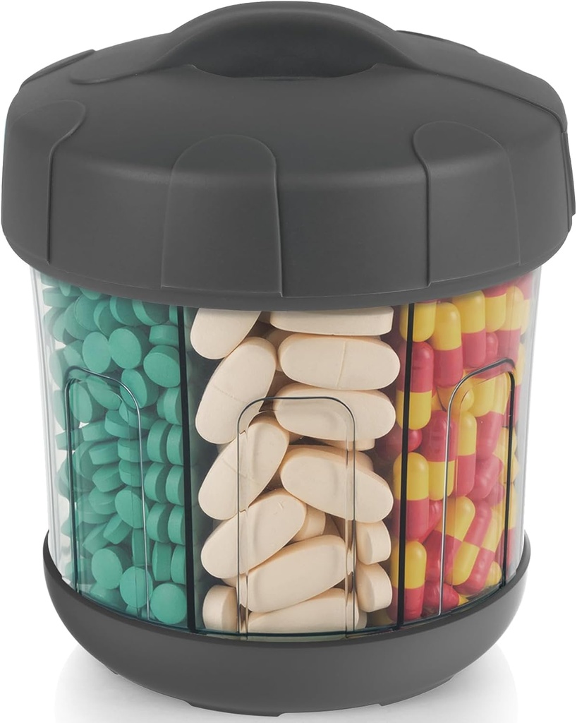 Mossime Extra Large Pill Organizer kanssa TPU Soft Lid, Easy Open Pill Dispenser Medicine Organizer, yhden kuukauden matka vitamiini täydentää pillerilaatikko, 7 Osastot Lääkkeen pilleri kotelo