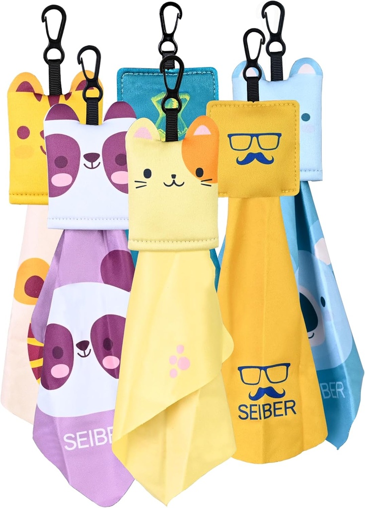 SEIBER Lasit Puhdistus Vaatteet, Microfiber Puhdistus Vaatteet, Silmälasit Puhtaat vaatteet,Glass Puhdistus Vaatteet lasit Aurinkolasit Silmälasit Linssit Kamera Cell Puhelin Näytöt (6 pakkaus)