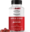 Thomas' kaikki luonnolliset korjaustoimenpiteet Apple Siideri Viinietikka Gummies äidin kanssa, ACV Gummies 1000mg, juurijuuri, Granaattiomena, B9 & B12-vitamiinit Gummies, Liivate, Gluteeniton, Vegaani & ei-GMO (60 kreivi)