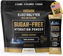 HRDWRK Electrolytes Powder Packets med Magnesium, Potassium Sodium, Keto Hydration Packets - BCAA Electrolyte Powder Packets med Glutamine, 30 Electrolytes Powder Packets Sugar Free (Unflavored)