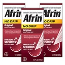 AFRIN No Drip Original Nasal Mist Triple Pack, Non-Drowsy, Fast-Acting Decongestant för Nasal Congestion och Sinus Pressure Relief, Adults and Children 6 and Older, .5 fl oz (Pack of 3)