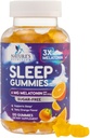 Melatoniini uni Gummies - Melatoniini 6 mg per tarjoilu - Sokeriton melatoniinin Gummy aikuisille - Extra Strength nukkuva Gummy täydentää - tukee levollinen uni - maukas oranssi maku - 120 Gummies