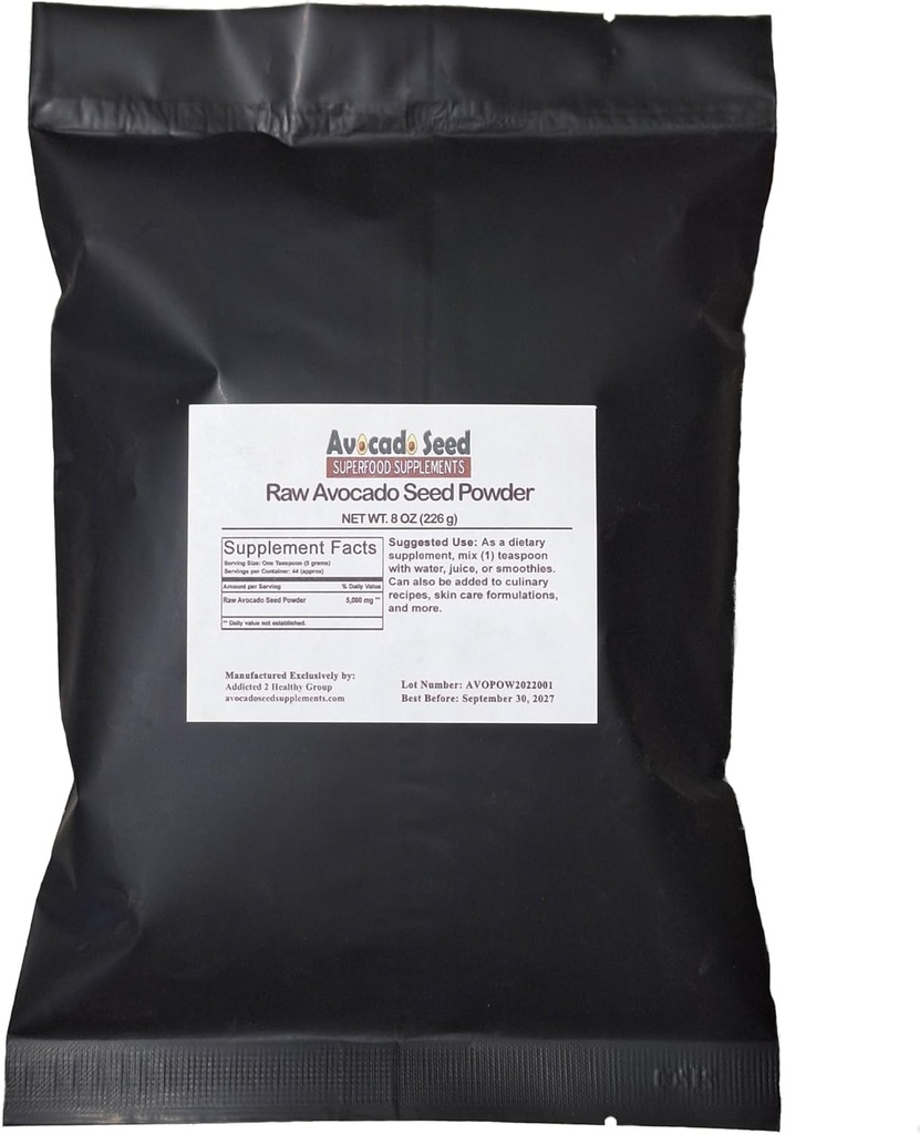 Raw Avocado Seed Rakeet 8 Ounces - Antioksidantit, Kuitu, Kolesteroli,Heart Health,Skin Care-Made USA-alkuperäinen valmistaja