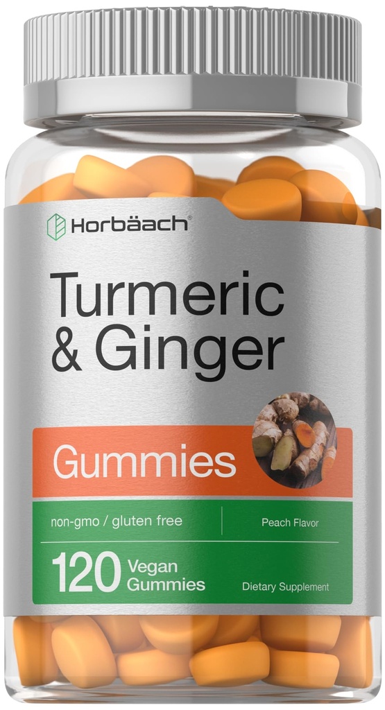 Horbäach Turmeric and Ginger Gummies ... 120 Count...
