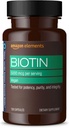 Elementit Vegan Biotin 5000 mikrog - hiukset, iho, kynnet, 130 kapselia (4 kuukauden tarjonta) (pakkaus voi vaihdella)