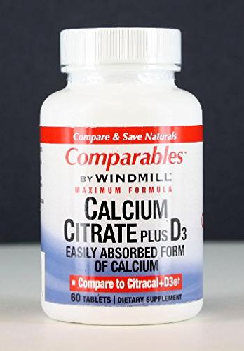 Tuulimylly Kalsiumsitraatti Plus D-vitamiini tabletit - 60 Ea