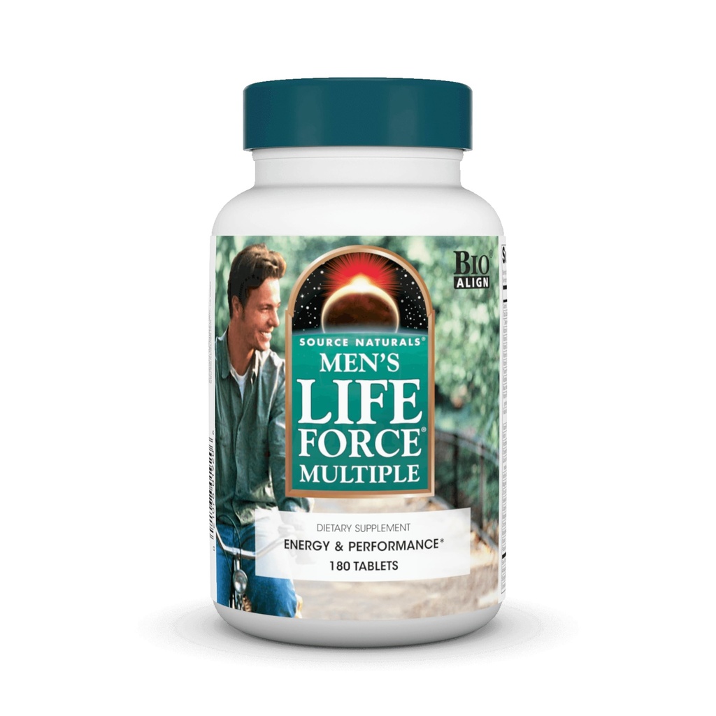 Källa Naturals Mäns livskraft Multiple Daily Multivitamin & Immun Health Supplement - 13 Vitaminer, näringsämnen och mineraler - 180 tabletter
