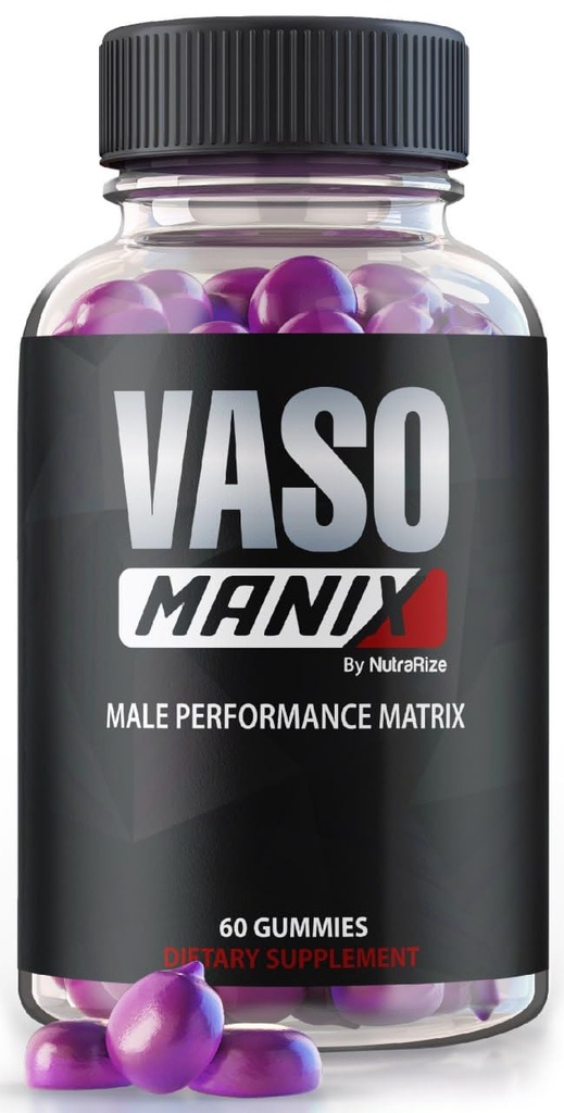 VasoManix Gummies, Vaso Manix Classic Mies Supplement, Kaikki luonnolliset Formula miehille, Premium Gummy tukemaan suorituskykyä, luottamusta ja yleistä terveyttä, viralliset arvioinnit (60 Gummies)