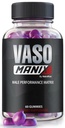 VasoManix Gummies, Vaso Manix Classic Mies Supplement, Kaikki luonnolliset Formula miehille, Premium Gummy tukemaan suorituskykyä, luottamusta ja yleistä terveyttä, viralliset arvioinnit (60 Gummies)