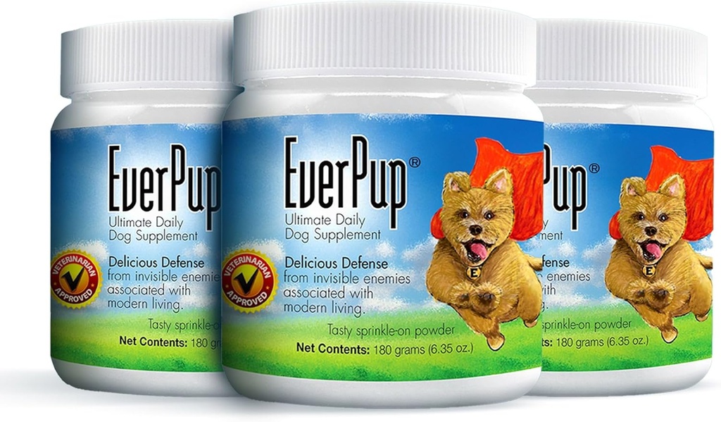 EverPup Monivitamiini koiran lisäravinteet - Glukosomiini & apoptogens for Hip & Joint Health + Probiootit ja prebiootit Enzymes for Digestion