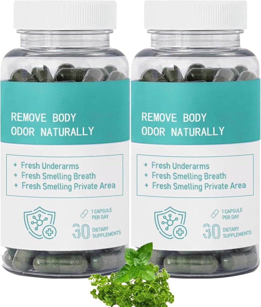 Sisäinen deodorantti täydentää ... Kehon deodoroiva täydentää, Gut Health, ihon terveys, digestion tuki ...