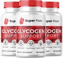(3 pakkaus) Super Flow Glycogen, SuperFlow Glycogen tukikapselit, Glyco Optimizer Formula, Natural Blood Alves Cleaner, Premium Super Flow Glycogen Support (180 kapselia)