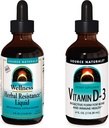 Lähde Naturals Liquid Supplements, kasviperäisten vastus ja 2000 iu D-3-4 oz pullot