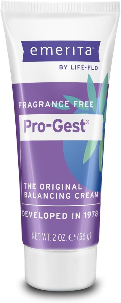 Emerita by Life-flo Pro-Gest Balancing Cream - Progesterone Cream for Women - Original Balancing Cream kanssa USP Progesterone Wild Jam, Tuoksu ilmaiseksi, Valmistettu ilman parabeeneja, 60 päivän takuu, 2oz