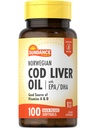 Sundance Norjan turska Maksaöljy 100 Softgels ... EPA ja DHA... hyvä vitamiinien A & D...