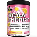 EVL BCAAs Aminohapot Powder - BCAA Energy Pre Trenout Powder for Muscle Recovery Lean kasvu ja kestävyys - kosteuttava post Treenaus Recovery Juo luonnon kofeiini - vaaleanpunainen sitruuna
